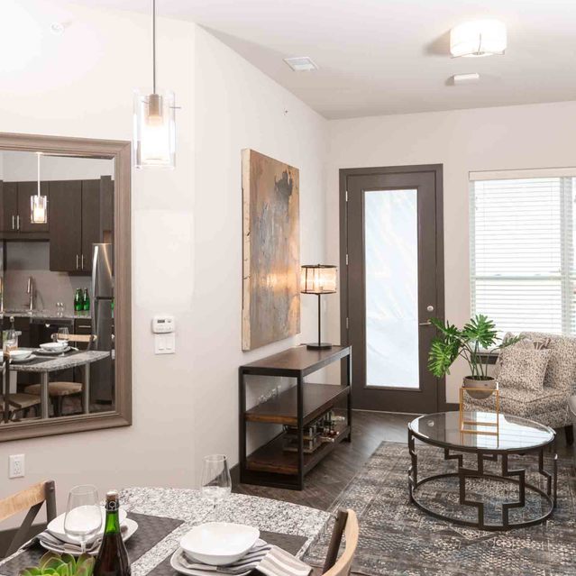 Encore at Forest Park - Modern Living Room and Dining Area