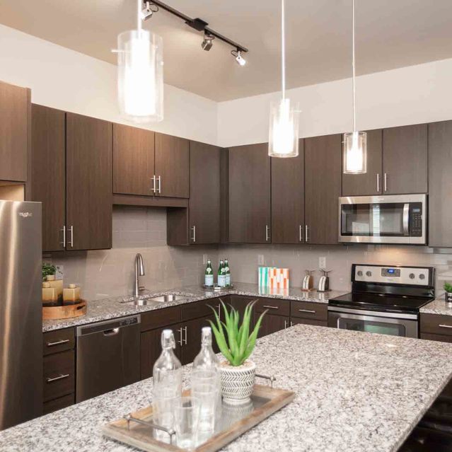 Encore at Forest Park - Modern Kitchen with Stainless Steel Appliances
