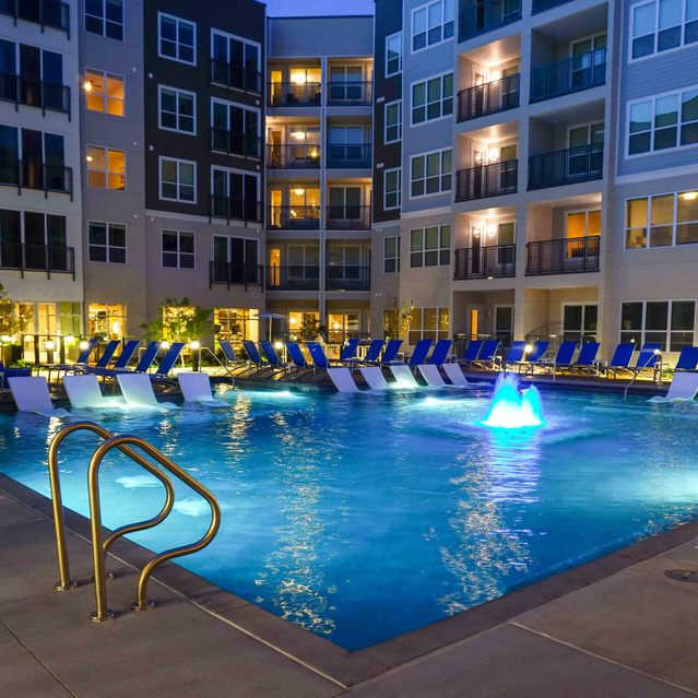 Encore at Forest Park - Swimming Pool and Lounge Chairs