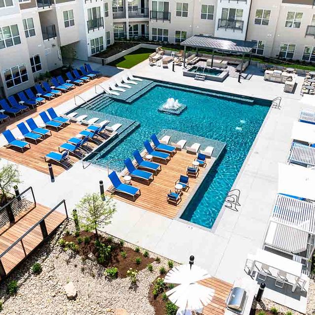 Encore at Forest Park - Aerial View of Swimming Pool