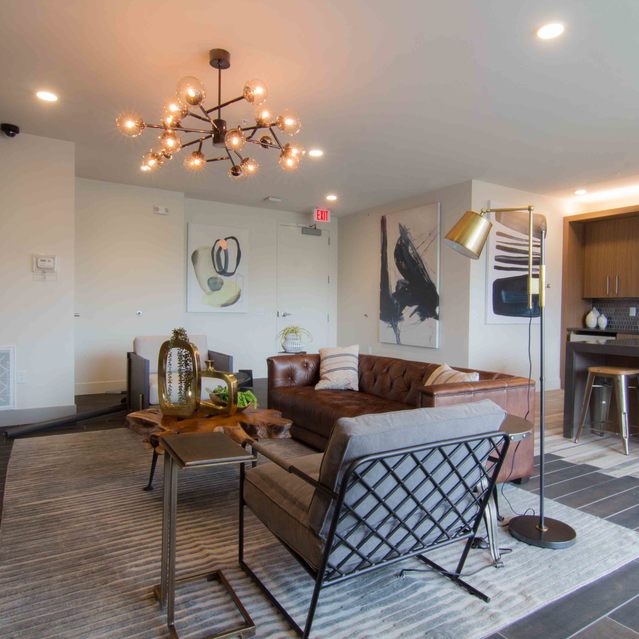 Encore at Forest Park - Modern Living Room With Stylish Furniture